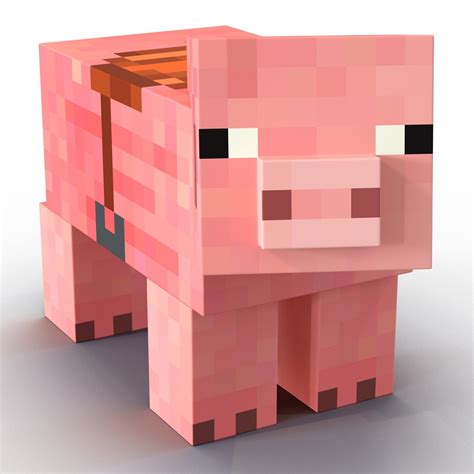 minecraft pig saddle rigged 3d max