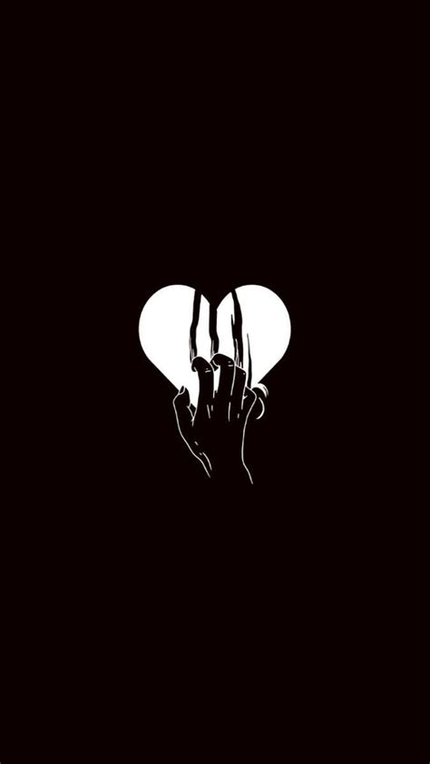 Black Broken Heart Wallpaper