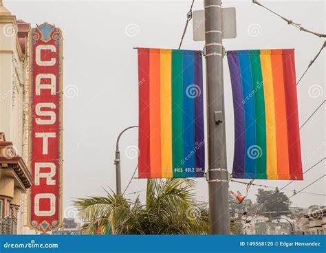 Castro District Rainbow Flags Editorial Image - Image of enjoy, street: 149568120