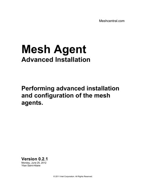 Mesh Advanced Installation