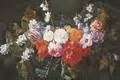 A Bouquet of Flowers in a Crystal Vase 1662 - Nicolaes van Veerendael - WikiGallery.org, the ...