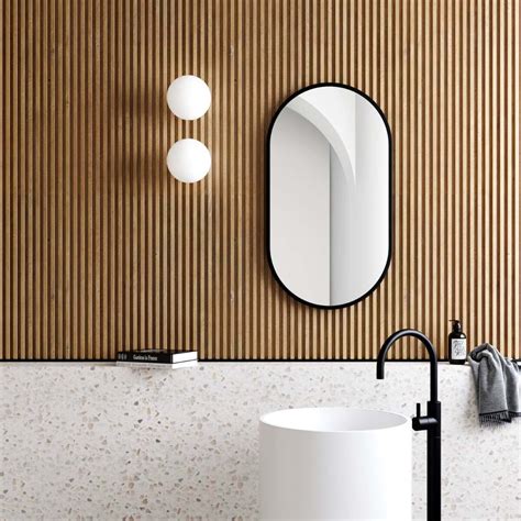 Darci Black Framed Oval Bathroom Mirror 900x500mm | Bathroom Mountain