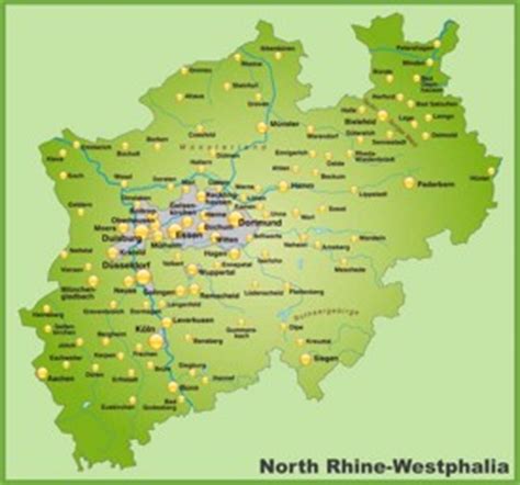 North Rhine-Westphalia Maps | Germany | Maps of North Rhine-Westphalia ...