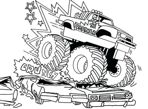 Grave Digger Monster Truck Coloring Pages at GetColorings.com | Free ...