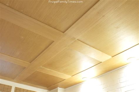 How to Make a Basement Plywood Ceiling (that looks like wood paneling!) | Frugal Family Times