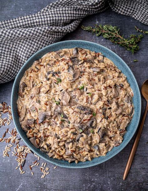 Creamy Mushroom Wild Rice Pilaf – Skinny Spatula