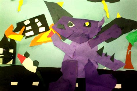 Art With Mr. E: More Collage Dragons: 3rd Grade