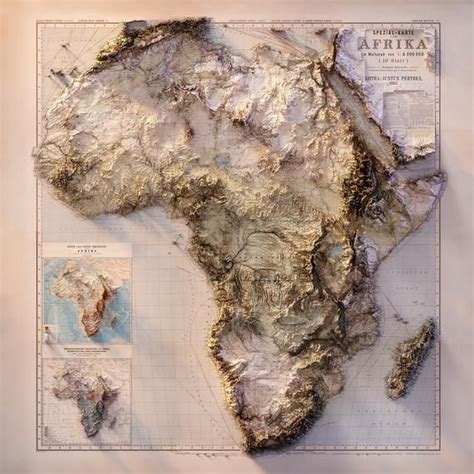 Africa Topography - Etsy | Topography map, Topography, Map