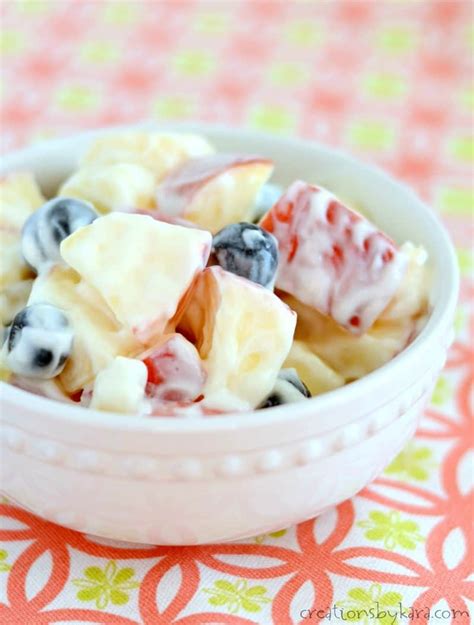 Easy Sour Cream Fruit Salad - Creations by Kara