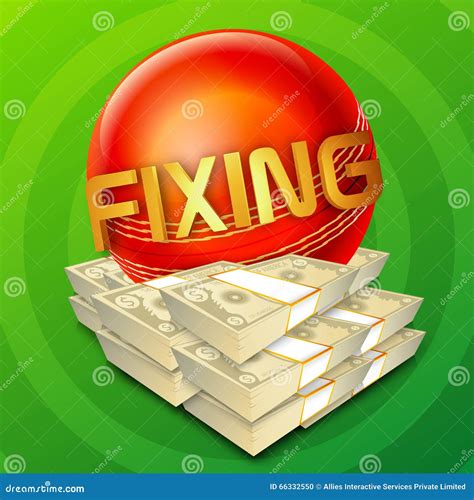 Cricket Match Fixing Concept with Dollar Bundles. Stock Illustration ...