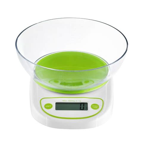 Food Scale with Bowl Digital Kitchen Scale 11lb/ 5kg High Scale with LCD Display Electric Weight ...