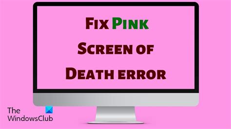 Fix: Pink Screen of Death error in Windows 11/10 - YouTube