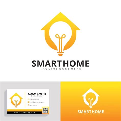 Premium Vector | Smart home logo design template