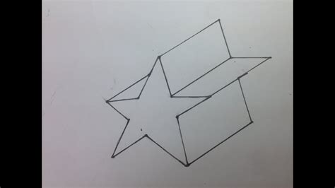 How to draw a 3D star - YouTube