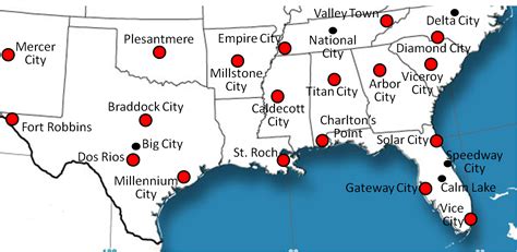 Map Of Southern States And Capitals