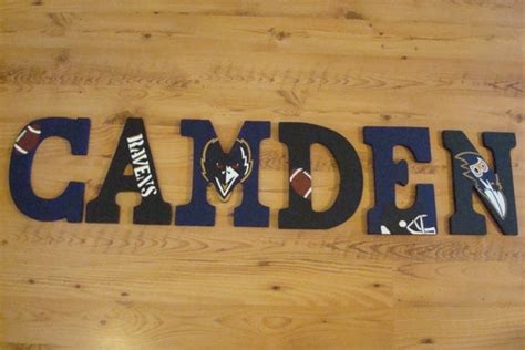 Custom made Baltimore Ravens letters