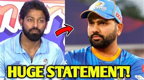 Hardik Pandya Huge Statement On Rohit Sharma And Mi Captain Controversy🔥| Rohit Sharma Latest ...