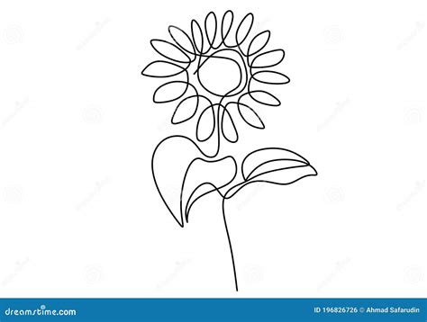 Sunflower line drawing - accesoriifrizerie.ro