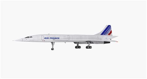 3d model of concorde supersonic passenger jet