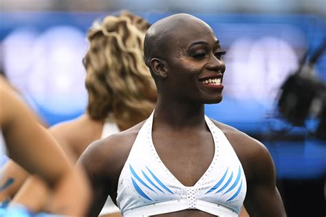 Transgender NFL Carolina Panthers cheerleader Justine Lindsay reaction - Outsports