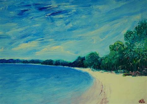 seashore Painting by Pracha Yindee | Saatchi Art