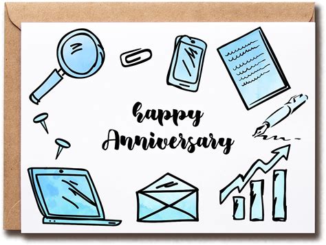 Amazon.com : Happy Anniversary Card - Office Work Anniversary Card ...