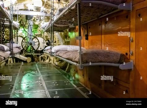 Chicago, IL, USA - February 6, 2023: Interior of the German submarine U ...