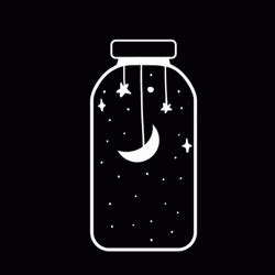 Night Sky Moon Stars Jar GIF | GIFDB.com