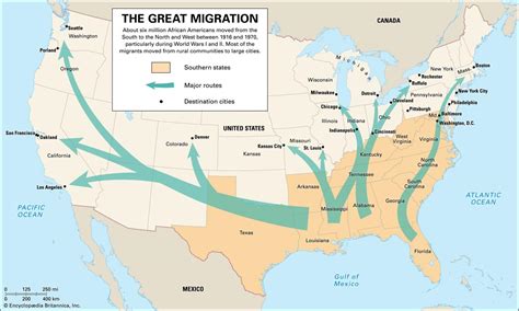 The Great Migration (1916-1970) : r/MapPorn