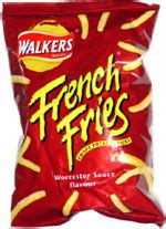 Walkers French Fries Crispy Potato Sticks Worcester Sauce Flavor