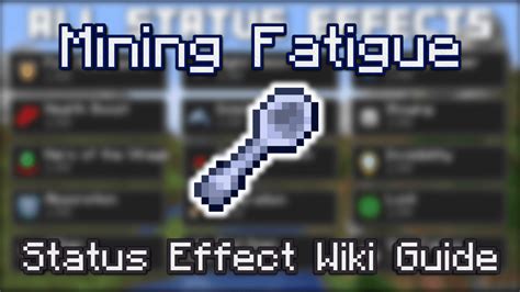 Mining Fatigue Status Effect - Wiki Guide - 9Minecraft.Net