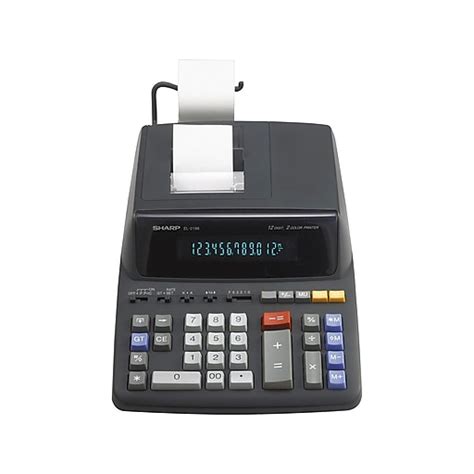 Sharp EL-2196BL 12-Digit Desktop Printing Calculator, Black | Staples