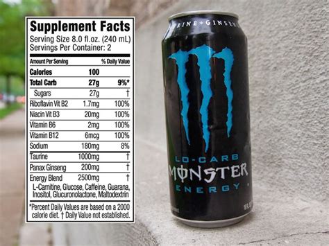 Monster energy drink nutrition label - klimtek