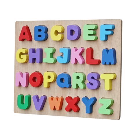 Timy Kids Preschool Alphabet Learning Block Raised See-Inside ABC Large ...