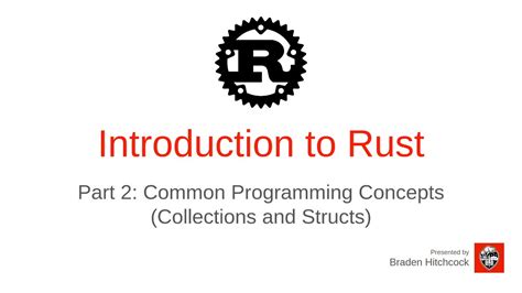 Introduction to Rust: 2.3 - Collections and Structs - YouTube