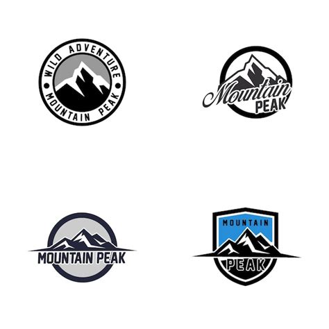 Premium Vector | Mountain peak logo