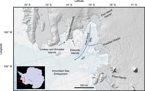 Map of Amundsen Sea Embayment, Antarctica, showing sites mentioned in... | Download Scientific ...