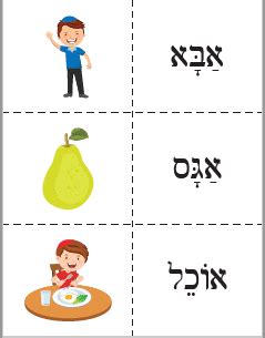 Ji Alef-Bet Flash Card Printables - Jewish Interactive