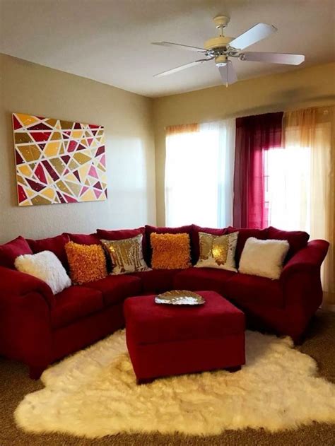 Brilliant Red Couch Living Room Design Ideas 33 | Red living room decor ...