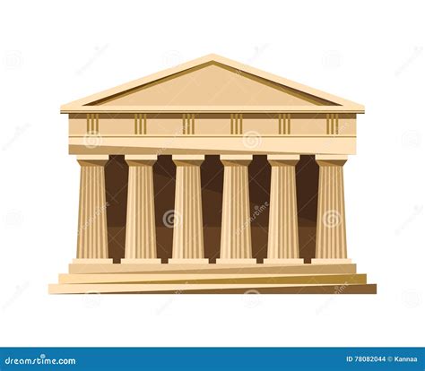 Architecture Greek Temple Background Cartoon Vector | CartoonDealer.com ...