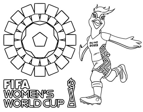 Coloring page Women's Soccer World Cup 2023 : Fifa Women's World Cup 3