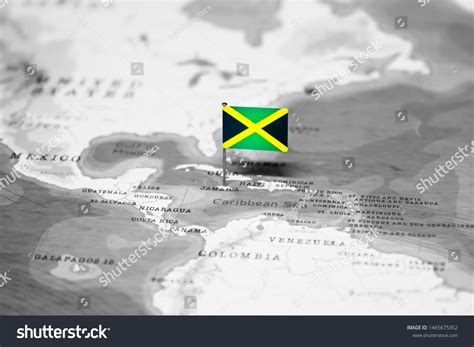 Flag Jamaica World Map Stock Photo 1465675352 | Shutterstock