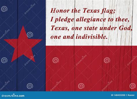 Pledge of Allegiance To the Texas State Flag Stock Illustration ...