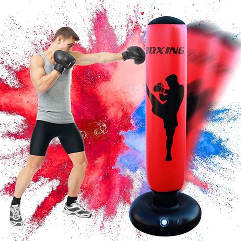 XiaZ Kids Punching Bag, 67" Boxing Bag for Immediate Bounce Back Heavy Punching Bag for ...