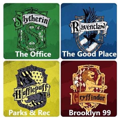 I assigned Harry Potter houses to the four shows. What do you think? : r/Schurniverse