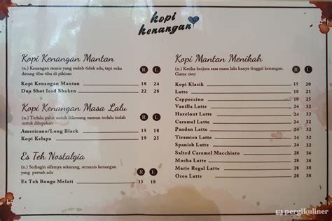 Daftar Menu Kopi Kenangan dan Profil Singkat Perusahaannya