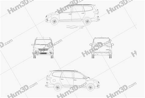 Wuling Hongguang Confero S 2020 Blueprint - 3DModels.org