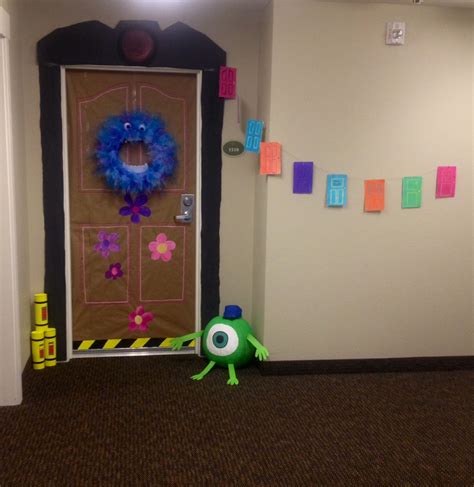 Monsters Inc Door Decoration For Halloween | College And Dorm Life | Halloween door decorations ...