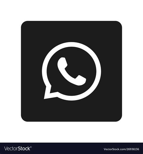 Whatsapp logo phone icon Royalty Free Vector Image