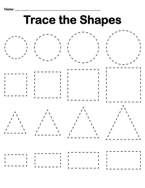 Free Printable Tracing Shapes Worksheets Pdf - Printable Word Searches